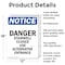 Signmission Danger Stairwell Closed Use Alternative, 12 in W x Rectangle, Aluminum OS-2PACK-NS-A-1218-V-10922 - alternate 2